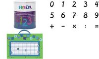 HEYDA Kit de tammpons à motifs "chiffres",boite transparente (57300356)