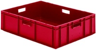 EURO Stapelkasten aus PP, TK800x600x210, Boden und Wände geschlossen, Farbe Rot