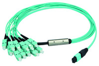 MPO/MTP® PC Aufteilkabel OM3, 12x SC/PC, 1 m