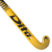 Adult Advanced 85% Carbon Mid Bow Field Hockey Stick Compotecc85 - Gold/black - 36.5"