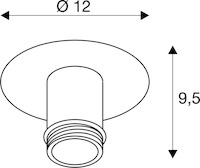 SLV 155551 FENDA E27 PLAFONDSPOT WIT ZOND