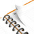 Oxford International B5 Polypropylen doppelspiralgebundenes Meetingbook, liniert 6 mm, 80 Blatt, orange, SCRIBZEE® kompatibel