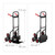 Relaxdays Sackkarre Treppensteiger, klappbare Transportkarre, bis 200 kg, Vollgummireifen, höhenverstellbar, schwarz/rot