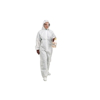 KeepSAFE Type 5/6 White Hooded Disposable Coveralls - Size EX LARGE
