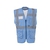 Yk002 Multfunctional Hi-viz Executive Waistcoat Sky Blue - Size SMALL