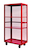 Boxwell Mobile Shelving - Without Doors - H1655 x W900 x D600mm - Plywood Shelves - Red