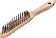 Handbürste L.290mm 0,35mm Stahldraht Besatz-L.140mm 4rhg.12 