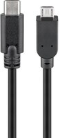 USB 2.0 Kabel USB-C™ auf Micro-B 2.0, Schwarz, 0.6 m - USB 2.0-Micro-Stecker (Typ B) > USB-C™-Stecke