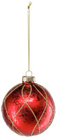 Weihnachtskugel Takara; 8 cm (Ø); rot/gold; 6 Stk/Pck