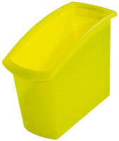 Papierkorb MONDO,18 Liter, rechteckig, ergonomisch schlank, transluzent-grün
