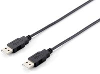 2 x USB A Male, 1.8m, black, USB 2.0 Type A Cable, 1.8m , ,