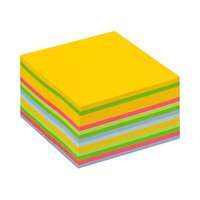 Cubo Post-it 3M - 76x76 mm - 60252 (Giallo Neon, Verde Ultra, Verde, Rosa Ultra,