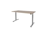 Dextro Basic Verstelbaar Bureau, 120 x 80 cm, Licht Kersen, Aluminium