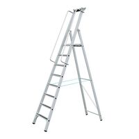 Aluminium step ladder with large platform