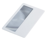 Normalansicht - Ecobra Taschen-Lupe im Visitenkartenformat, Fresnel-Linse 80 x 30 mm, Vergrößerung 3,5 x