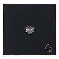 KOPP HK07 - Flächenwippe mit klarer Linse & Glockensymbol (IP20) - in schwarz matt