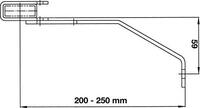 Wandhalter verstellbar 200-250 mm Edelstahl V4A