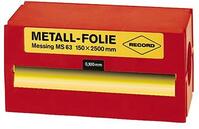 Metallfolie Messing 150x2500x0,025mm RECORD