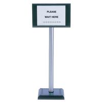 Economy rope barrier - post with signholder