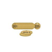 27mm Traffolyte valve marking tags - Bronze Effect (201 to 225)