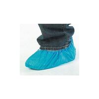 Disposable shoe covers, blue