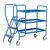 Order picking tray trolleys with 3 steel shelves