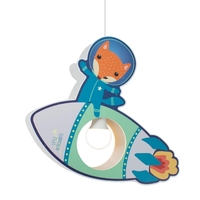 Pendelleuchte LITTLE ASTRONAUTS "RAKETE", E27, petrol/mint