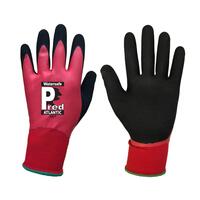 Pred Atlantic 9 - Size 9 Red/Black 13 Gauge Pred ATLANTIC Sandy Double Dipped Latex Waterproof Glove (Pair)