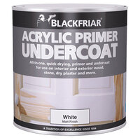 Blackfriar BF0380001F1 Quick Drying Acrylic Primer Undercoat White 250ml