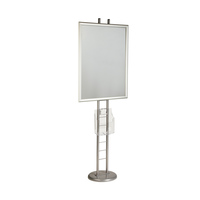Poster Display / Poster Stand "Tondo XL NG" with Leaflet Holder | 1-sided A1 (594 x 841 mm) 637 x 884 mm 574 x 821 mm A4 (210 x 297 mm) portrait