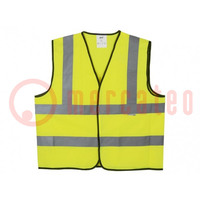 Reflection waistcoat; Size: XL; yellow; Mounting: bur