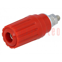 Socket; 4mm banana; 25A; red; insulated; crimped; 930757101