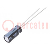 Capacitor: electrolytic; low ESR; THT; 10uF; 50VDC; Ø5x11mm; ±20%