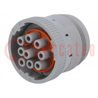 Connector: circular; HD10; female; plug; for cable; PIN: 9