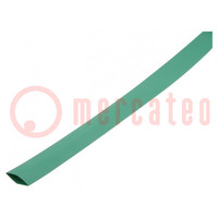 Heat shrink sleeve; glueless; 2: 1; 9.5mm; L: 1m; green; polyolefine