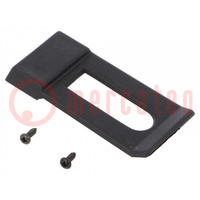 Suspension for enclosure; ABS; 60.5x28.5x5.5mm; black