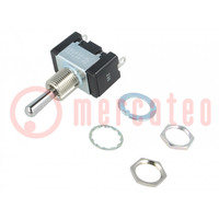 Switch: toggle; Pos: 3; SP3T; ON-OFF-ON; 5A/125VAC; ET; Toggle: round