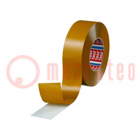 Tape: fixing; W: 50mm; L: 50m; Thk: 225um; double-sided; white; 20%