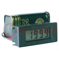 Voltmeter; digitaal,montage; 0÷199,9mV; op paneel; vergrendeling