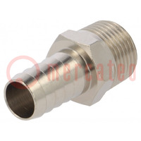 Push-in fitting; connector pipe; nickel plated brass; 12mm