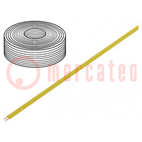 Wire; LiYz; 2x0.14mm2; 250V; Package: 5m; Cu; stranded; yellow