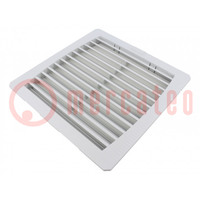 Filter; Cutout: 223x223mm; D: 38mm; IP55; Mounting: push-in; grey