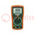 Digital multimeter; LCD; (2000); VDC: 0.1mV÷600V; VAC: 100mV÷600V