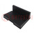 Conductive PCB rack; ESD; 265x205x95mm; black