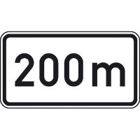 Nach 200 m, Verkehrsschild StVO Typ 1, Nr. 1004-32, 42x23,1 cm StVO - Nr. 1004-32