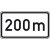 Nach 200 m, Verkehrsschild StVO Typ 1, Nr. 1004-32, 42x23,1 cm StVO - Nr. 1004-32