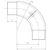 Skizze zu CROSO Edelstahlbogen flexibel für Rundrohr ø 42,4 x 2,0 mm, Edelstahl V2A