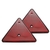 Dreieck Rückstrahler - 2er Set - für Anhänger, Trailer oder Wohnwagen - Farbe: Rot