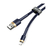 CABLE DE CARGA/DATOS USB BASEUS CAFULE PARA LIGHTNING 2.4A 1M, DORADO-AZUL