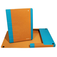 Heftbox Karton A4/3 cm neonblau DONAU 2074001FSC-10
